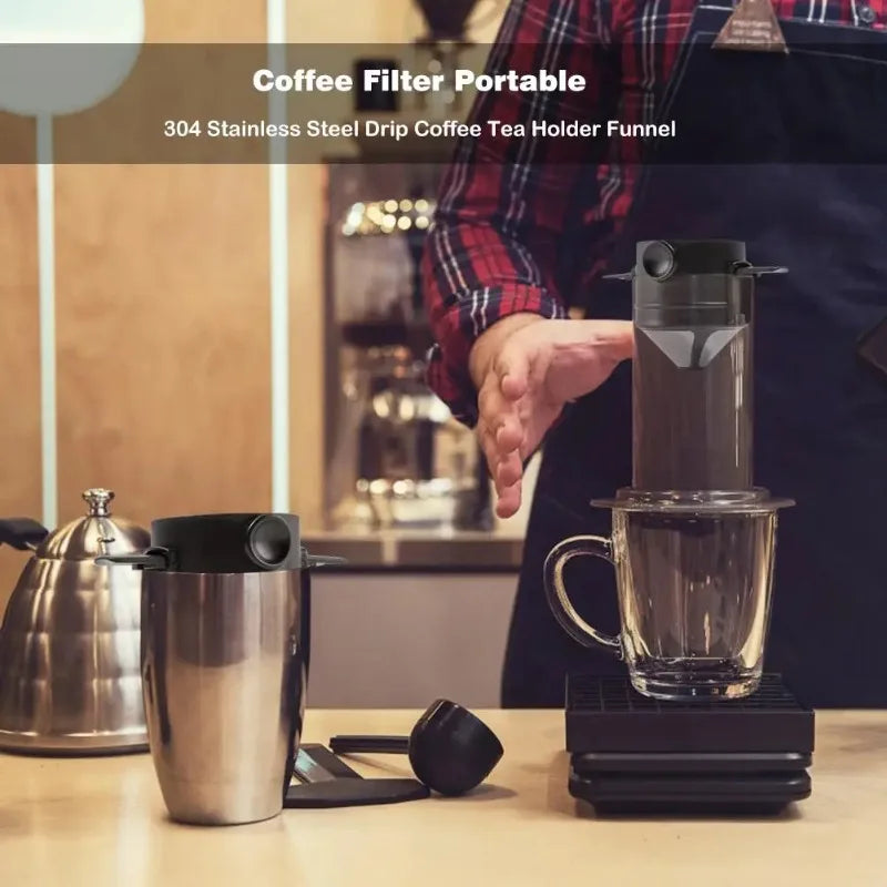 Foldable Pour Over Coffee Dripper – Reusable Stainless Filter Pour Over Coffee Dripper Babs