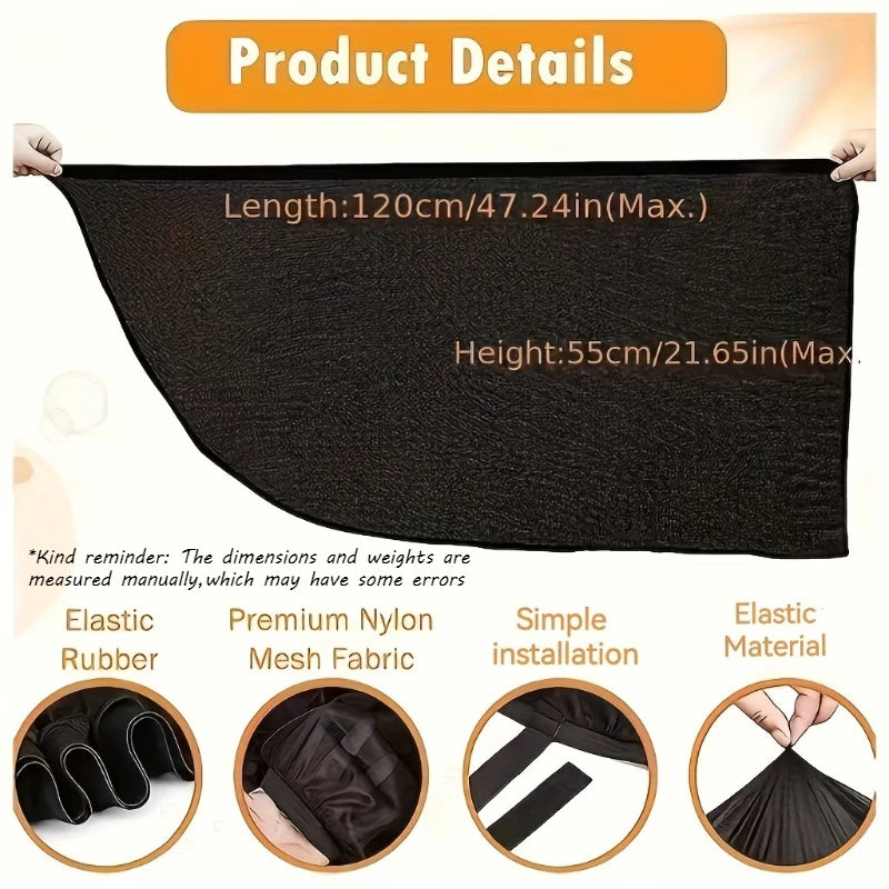 Car Window Sunshade Mesh Curtain – UV Block & Mosquito Net Car Window Sunshade Babs