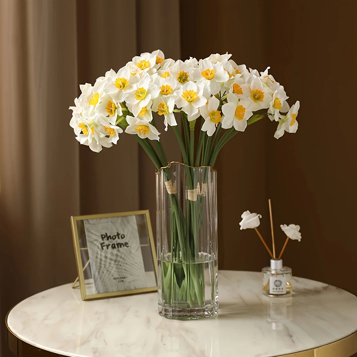 Artificial Daffodil Silk Bouquet – Spring Home & Office Décor Silk Flower Bouquet Babs