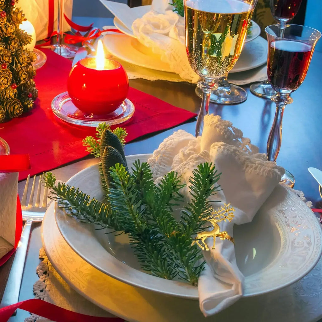 Reindeer Metallic Napkin Rings | Christmas Table Décor Napkin Rings Babs