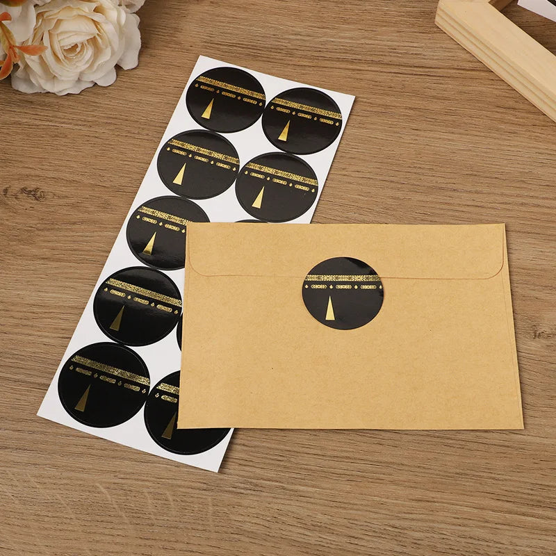 30/60pcs Eid Mubarak Ramadan Kareem Gift Label Stickers 4cm Party Label Stickers Babs