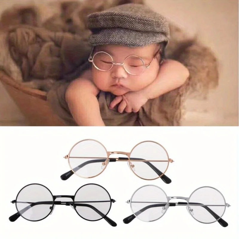 Baby Photography Prop Flat Glasses – Newborn Studio Shoot Baby Photo Prop Babs