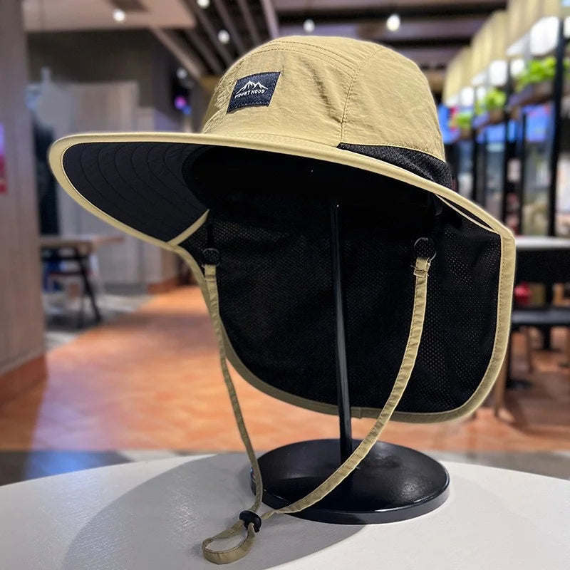 Unisex Sun Protection Fisherman Hat – Hiking, Fishing & Travel Sun Hat Babs khaki