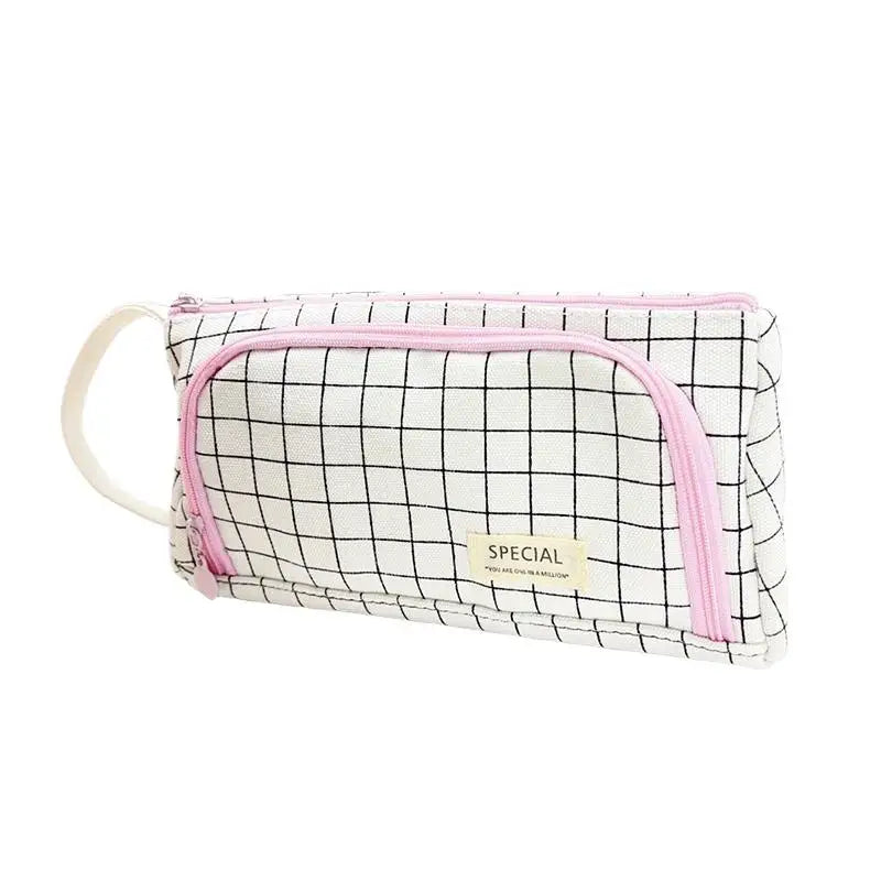 Kawaii Large Capacity Canvas Pencil Case – 3-in-1 Organizer Canvas Pencil Case Babs