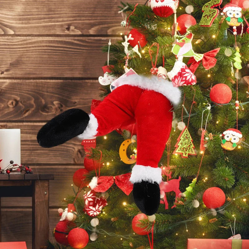 Santa Elf Legs Christmas Tree & Fireplace Ornament Christmas Ornament Babs