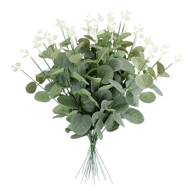 Artificial Eucalyptus Branches Faux Green Stems 10/30 Pcs Artificial Plant Stems Babs