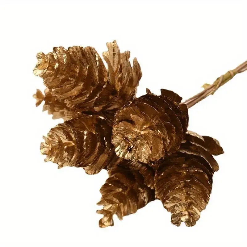 12Pcs Artificial Pine Cone Flowers – Christmas & Wedding Decor Artificial Floral Decor Babs