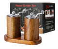 Solid Wood Hand Crank Pepper & Salt Mill | Ceramic Grinder Spice Mill Grinder Babs set