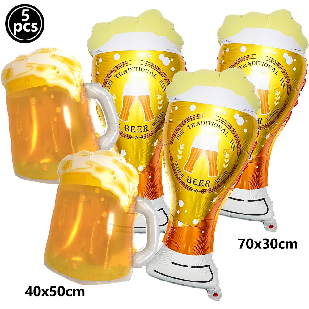 Summer Drink Foil Balloons – Beer, Wine & Cocktail Party Decor Party Foil Balloons Babs 5pcs 7 As pictures show