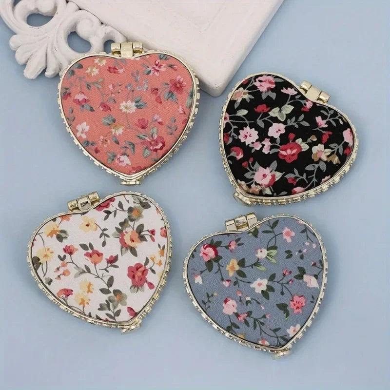 Mini Foldable Makeup Mirror – Chinese Floral Two-Sided Compact Compact Makeup Mirror Babs
