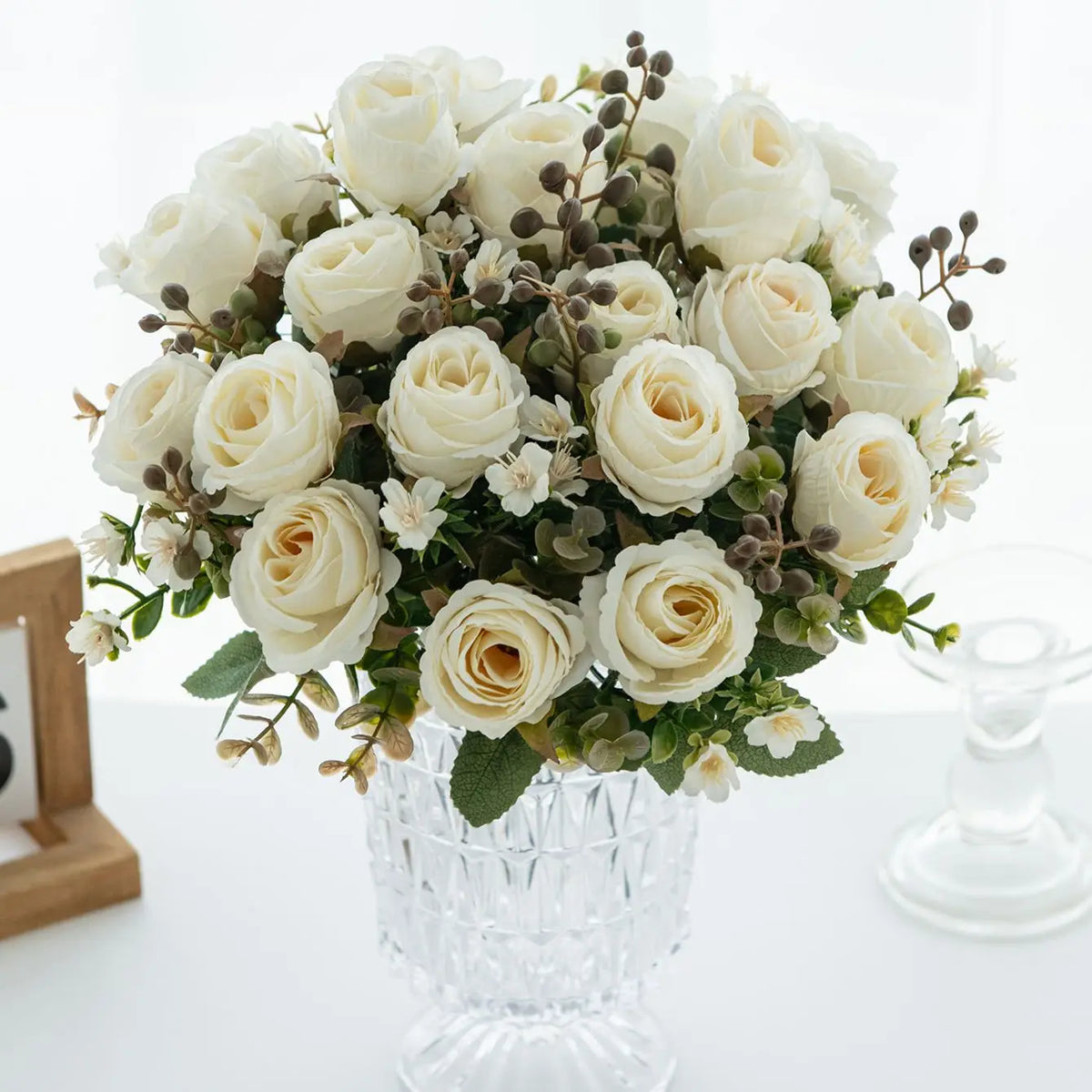 Artificial Silk Rose Bouquet – Wedding & Home Décor Flowers Artificial Flower Bouquet Babs