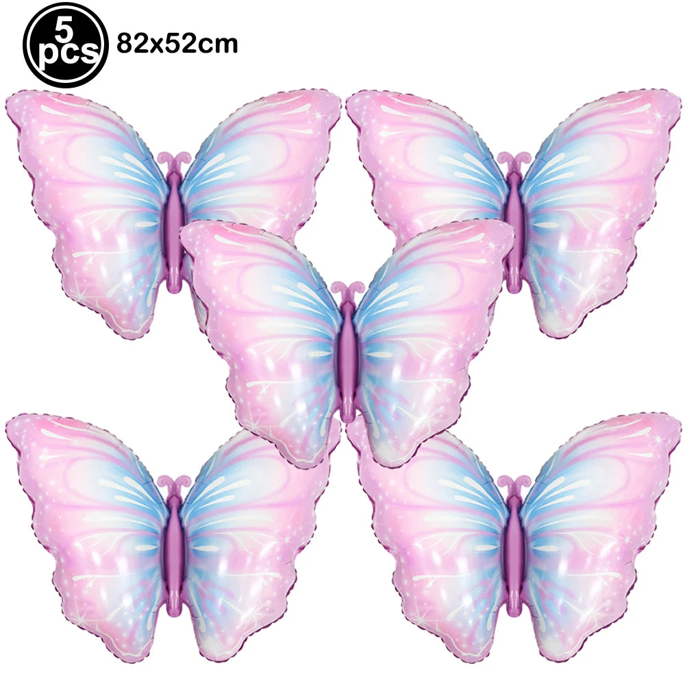 5pcs Butterfly Foil Balloons – Party, Birthday & Baby Shower Party Foil Balloons Babs H As pictures show