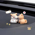 2pcs Easter Bunny Couple Car Rearview Mirror Ornament Set Car Interior Ornament Babs p2p