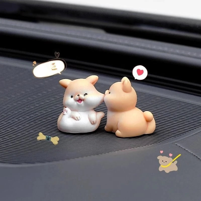 2pcs Easter Bunny Couple Car Rearview Mirror Ornament Set Car Interior Ornament Babs p2p