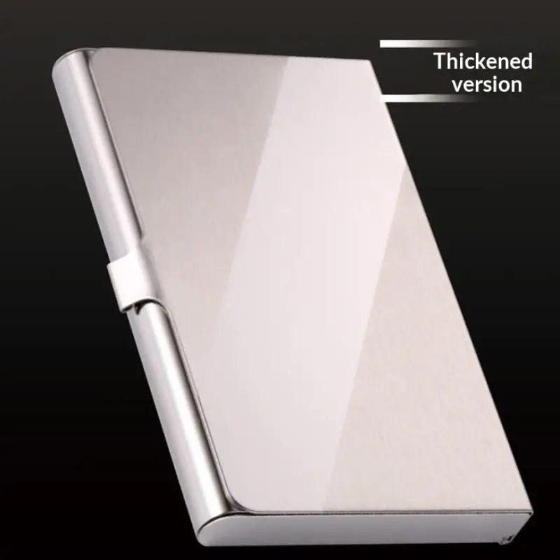 Slim Stainless Steel Business Card Holder – Metal Pocket Case Business Card Holder Babs