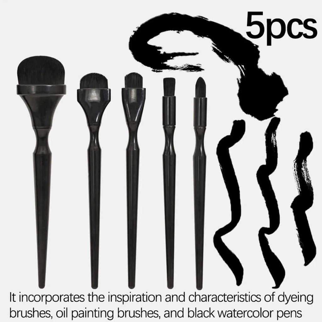 5-Piece Blending Brush Set – Charcoal, Pastel & Ink Art Artist Blending Brushes Babs