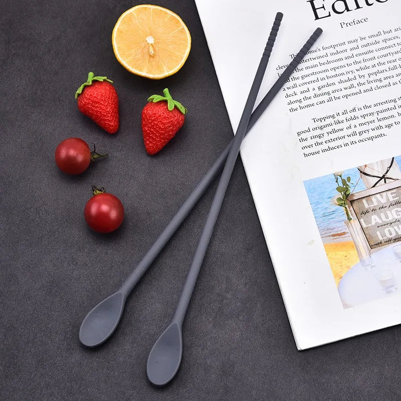 Non-Slip Silicone Spoon Chopsticks – Dual-Use Kitchen Tool Silicone Kitchen Utensil Babs