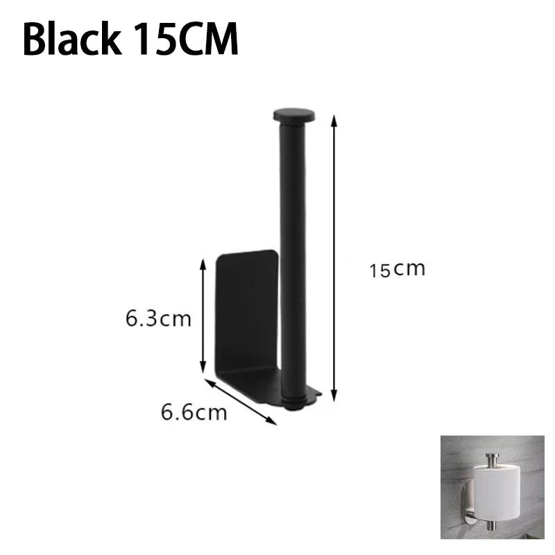 Under Sink Paper Towel Holder Stainless Steel Organizer Rack Kitchen Storage Rack Babs Black-S