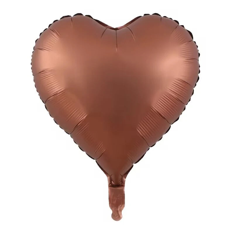 18" Heart & Star Foil Balloons – Retro Colors, Pack of 3-10 Foil Party Balloons Babs Heart 10pcs