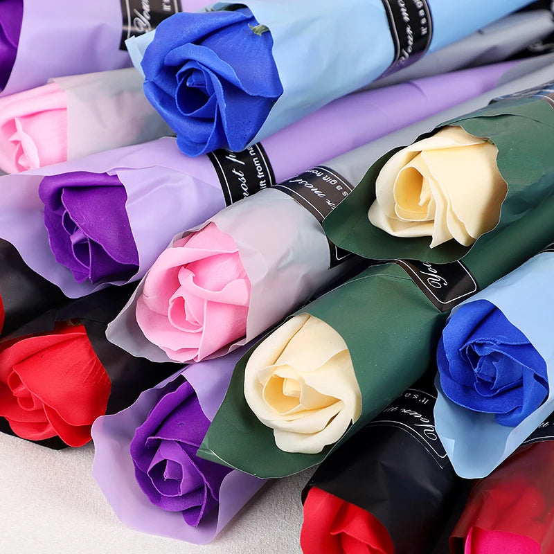 Soap Rose Artificial Flowers DIY Bouquet Gift Set (5–20 Pcs) Artificial Soap Roses Babs