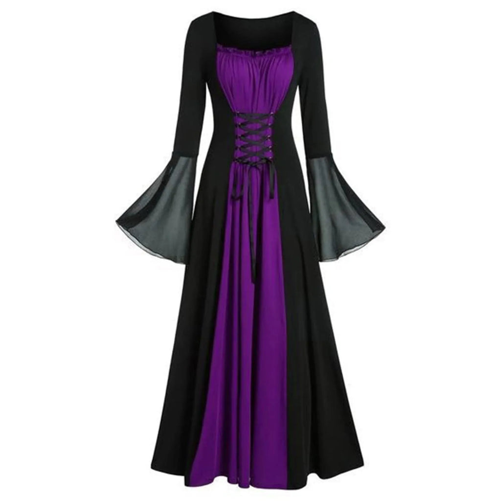 Plus Size Gothic Hooded Maxi Dress | Medieval Victorian Gown Gothic Costume Dress Babs