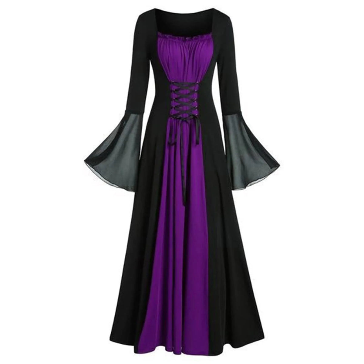 Plus Size Gothic Hooded Maxi Dress | Medieval Victorian Gown Gothic Costume Dress Babs
