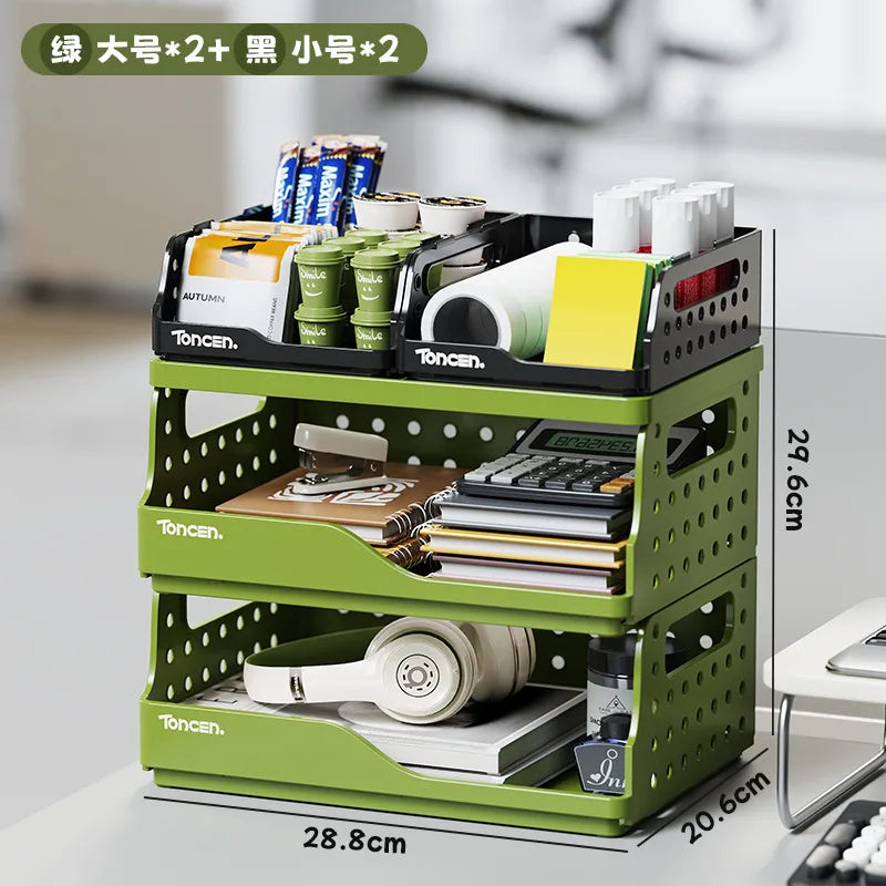 Double Layer Desk Organizer Pegboard Pen Holder Storage Shelf Desk Organizer Babs 11