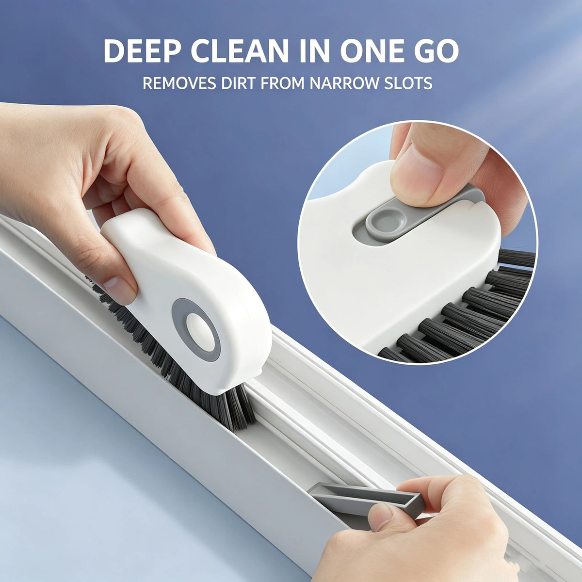 2-in-1 Window Track Cleaning Brush – Grout & Gap Cleaner Window Cleaning Brush Babs