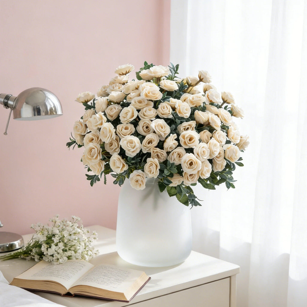 Artificial Silk Rose Bouquet – Wedding & Home Décor, 30cm Artificial Silk Flowers Babs
