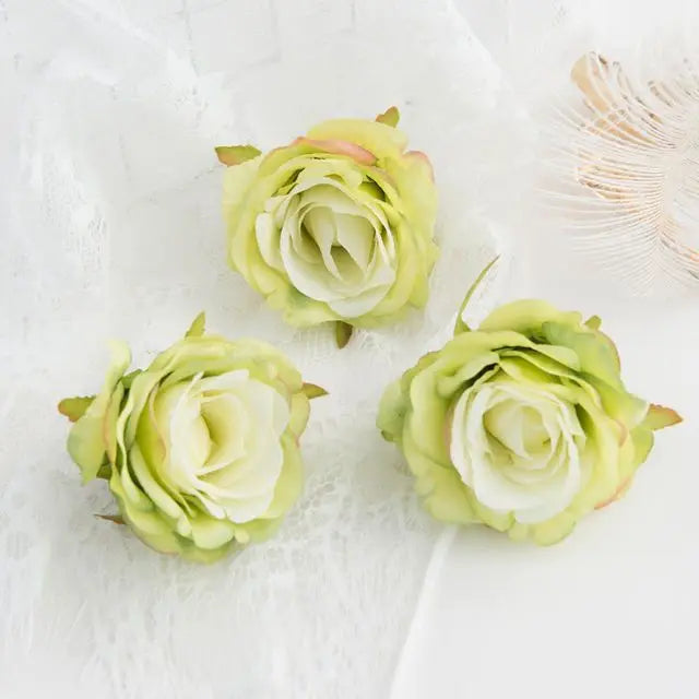Silk Rose Artificial Flowers 5/10 Pcs – Wedding & Home Decor Artificial Silk Flowers Babs color 2 5 pcs