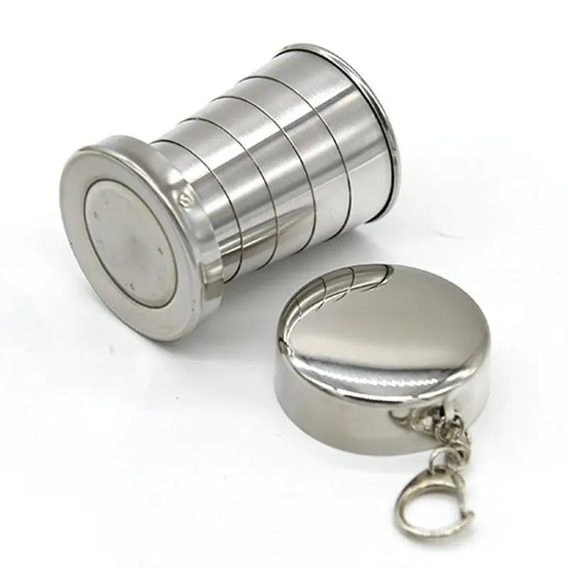 Stainless Steel Folding Telescopic Cup | Portable Camping Cup Folding Camping Cup Babs