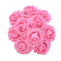 10Pcs Glitter Foam Roses Artificial Flower Bouquet | Home & Wedding Artificial Flower Bouquet Babs pink