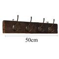 Wooden Wall Mounted Coat Rack – 4-Hook Vintage Pine Hanger Wall Mounted Coat Rack Babs 4 Hooks