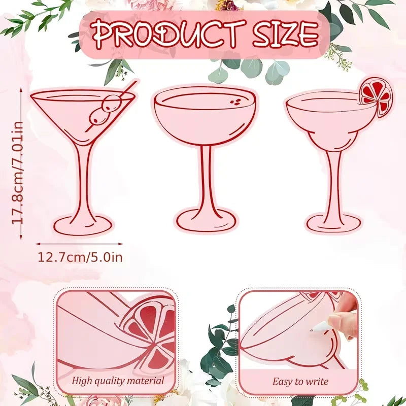 20pcs Martini Glass Place Cards for Wedding & Party Tables Party Place Cards Babs