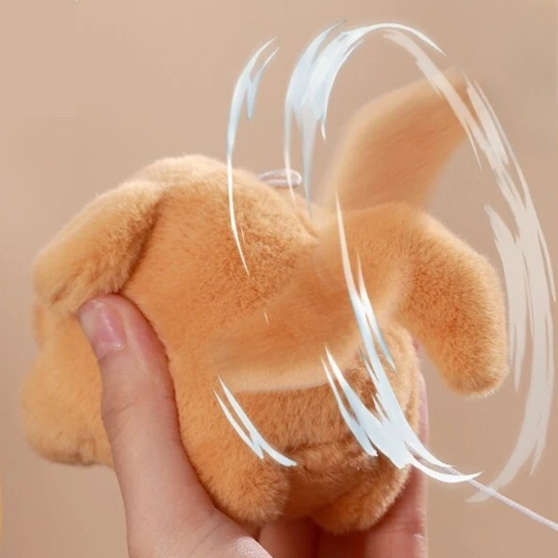 Wagging Tail Dog Plush Doll – Pull Rope Toy Gift Pendant Plush Stuffed Toy Babs
