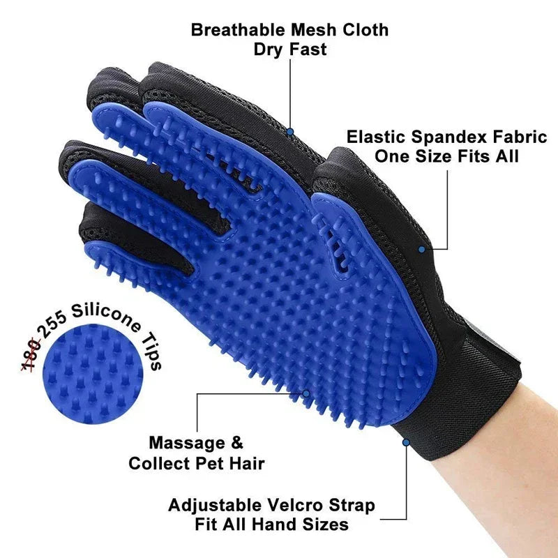 Silicone Pet Grooming Gloves – Dog & Cat Hair Removal Brush Pet Grooming Gloves Babs