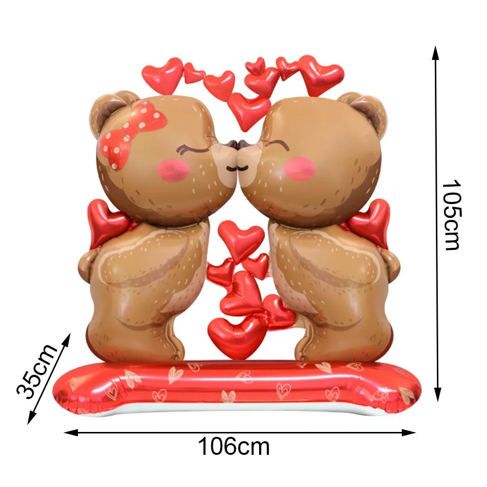 Large Standing Teddy Bear Foil Balloon – Party & Wedding Decor Foil Party Balloon Babs