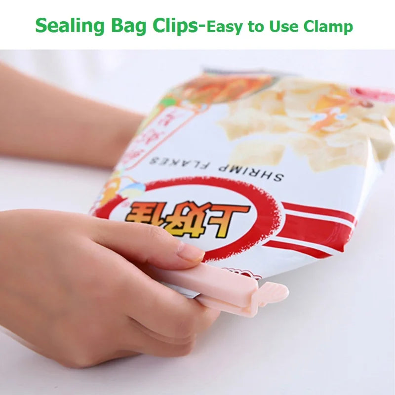 10-Pack Food Bag Sealing Clips – 12cm & 15.5cm Kitchen Clamps Food Bag Clips Babs