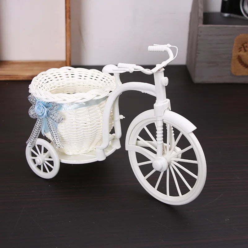 Tricycle Flower Basket – Blue Bike Decoration for Weddings & Home Decorative Flower Basket Babs blue