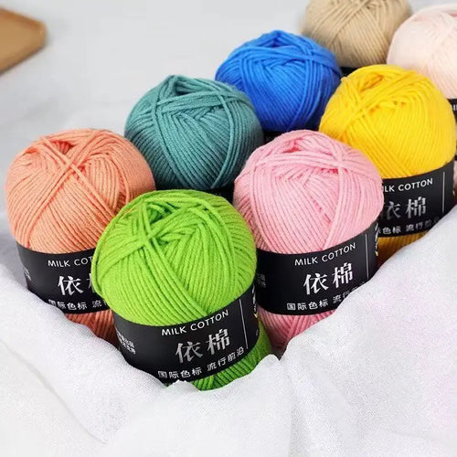 10 Balls 500g Soft Milk Cotton Yarn for Knitting & Crochet Knitting Crochet Yarn Babs