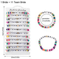 12-Pc Pink Team Bride Elastic Bracelets – Bachelorette Party Party Favor Bracelets Babs Multicolor