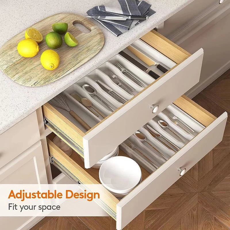 Expandable Cutlery Tray – Adjustable Kitchen Drawer Organizer Drawer Organizer Tray Babs