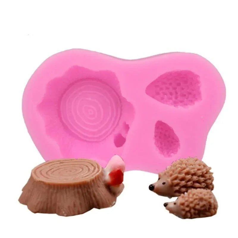 Squirrel Tree Stump Silicone Mold – Cake & Chocolate Decor Silicone Baking Mold Babs