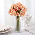 27-Head Silk Rose Artificial Flowers – Wedding & Home Décor Artificial Silk Flowers Babs Champagne 9Pcs