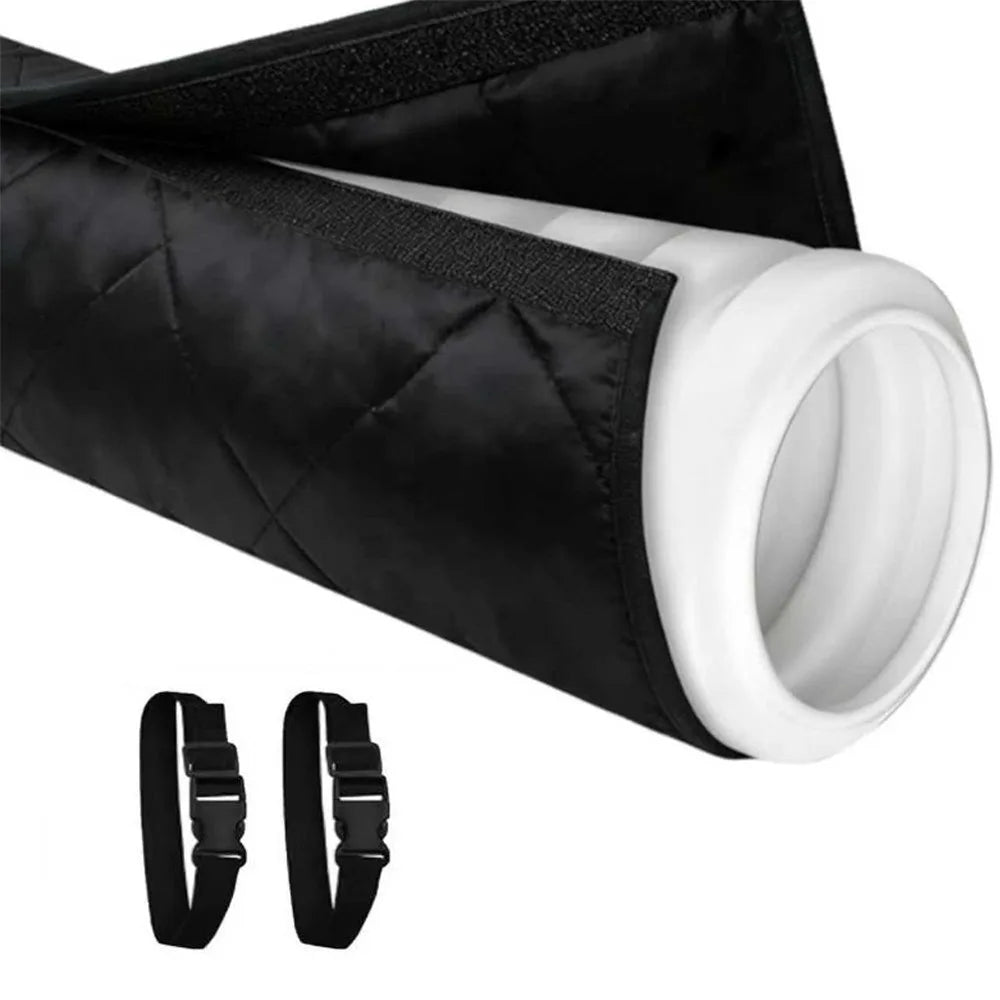 Waterproof AC Hose Insulation Cover | Heat-Resistant Pipe Sleeve AC Hose Cover Babs Black Strap