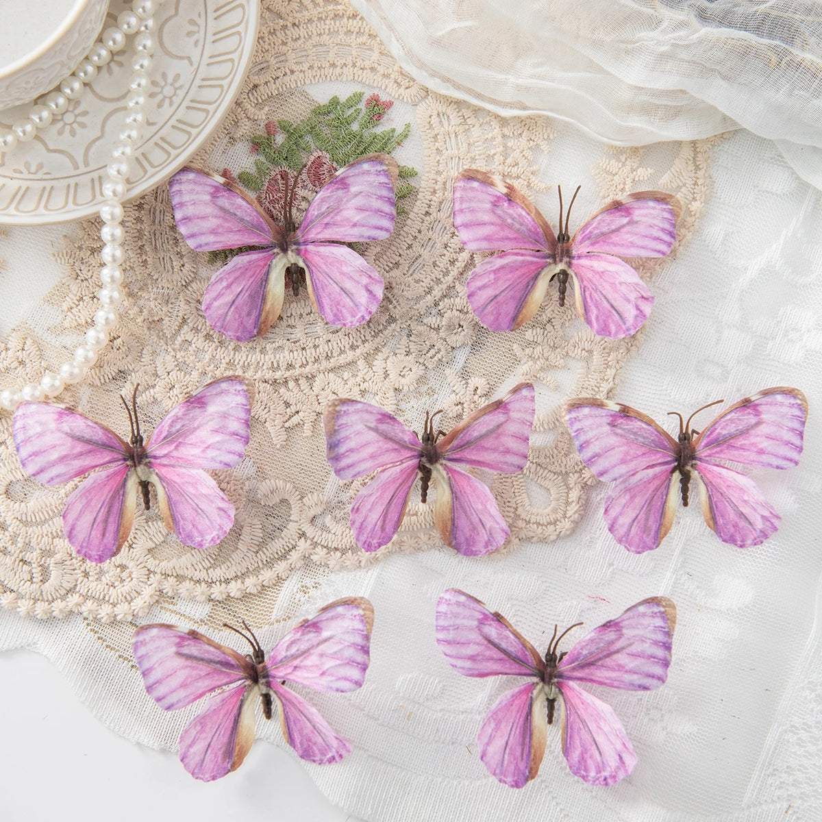 50/100 Pcs Artificial Fluorescent Butterflies for Home & Wedding Artificial Butterfly Decor Babs color 9 100 pcs