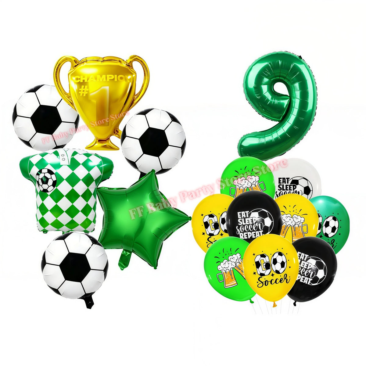Soccer Football Birthday Party Decorations – Balloons, Plates & Cups