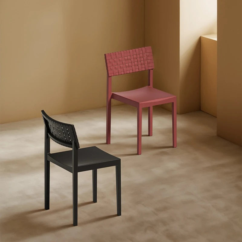 Modern Nordic Rattan-Style Dining Chairs, Set of 2 – Minimalist Dining Chair Set Babs