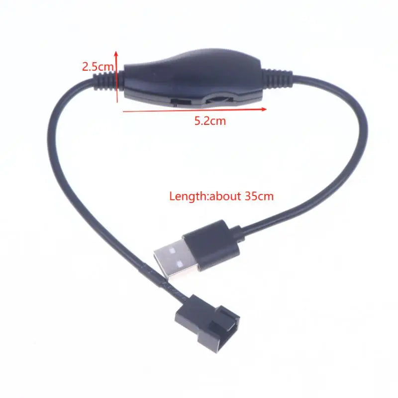 USB to 4-Pin PWM 5V–12V Fan Power Adapter Converter Cable Fan Power Adapter Cable Babs