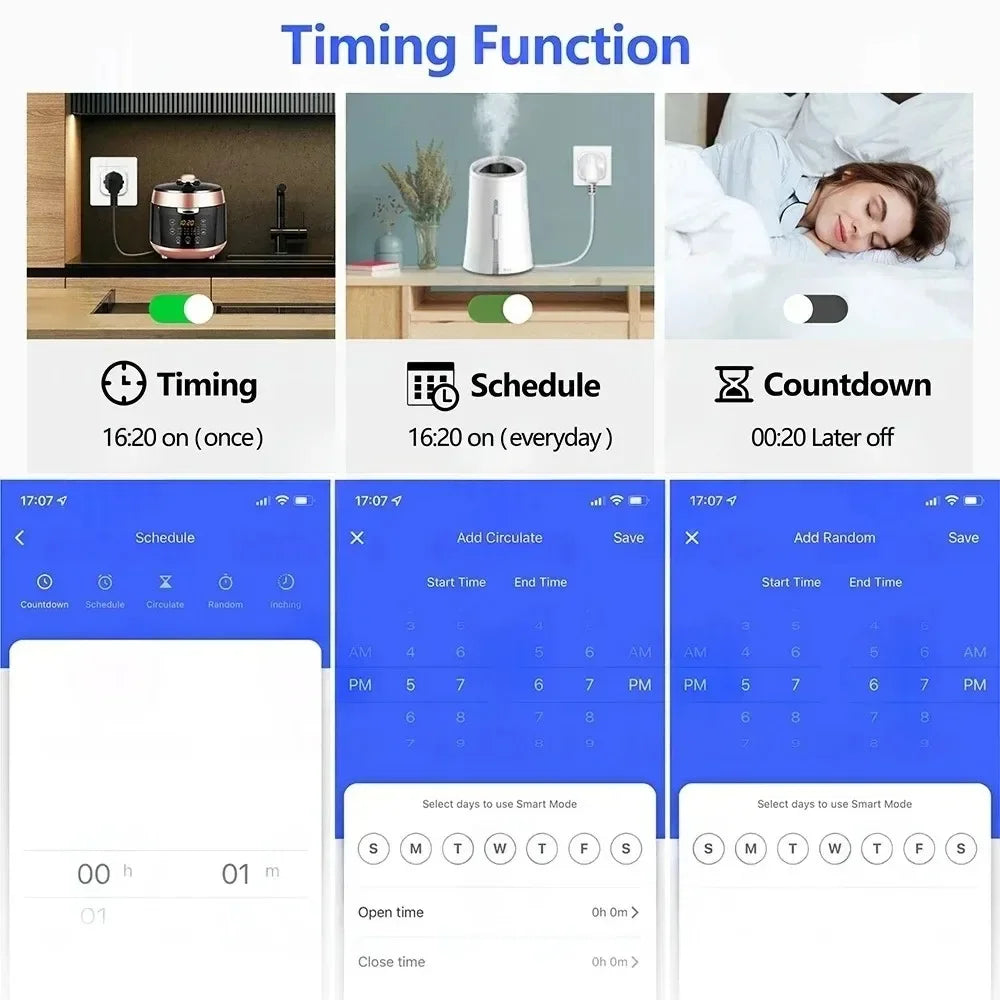 Tuya WiFi RF433 Smart Socket 16A – Voice & App Control Smart WiFi Socket Babs
